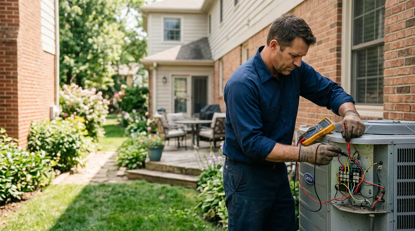 HVAC technician working near Fort Sill, OK